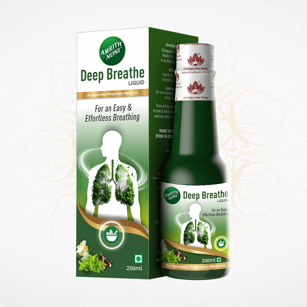
                  
                    Amritha Noot Deep Breathe Liquid bottle and packaging on a white background
                  
                